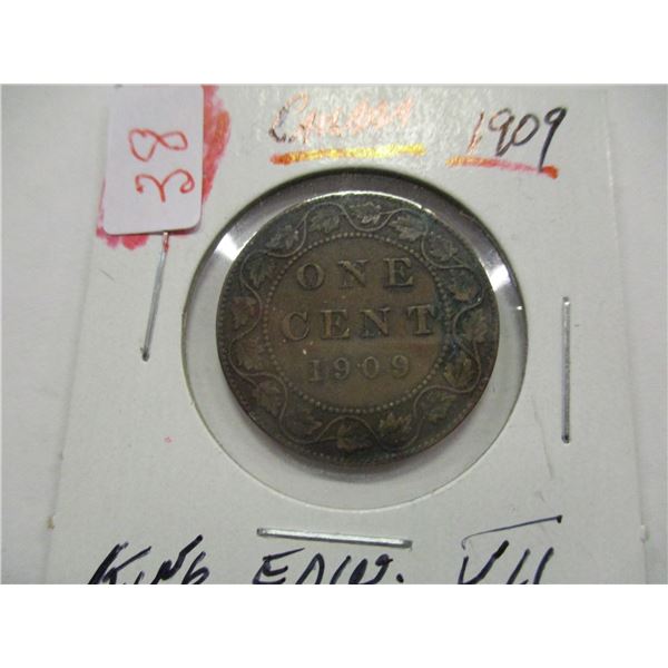 1909 KING EDWARD VII CANADA LARGE PENNY