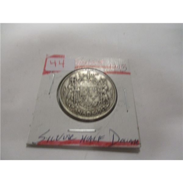 1943 CANADA KING GEORGE VI SILVER HALF DOLLAR