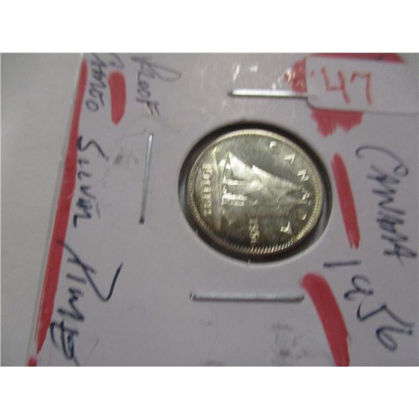 1956 PROOF CAMEO CANADA SILVER DIME
