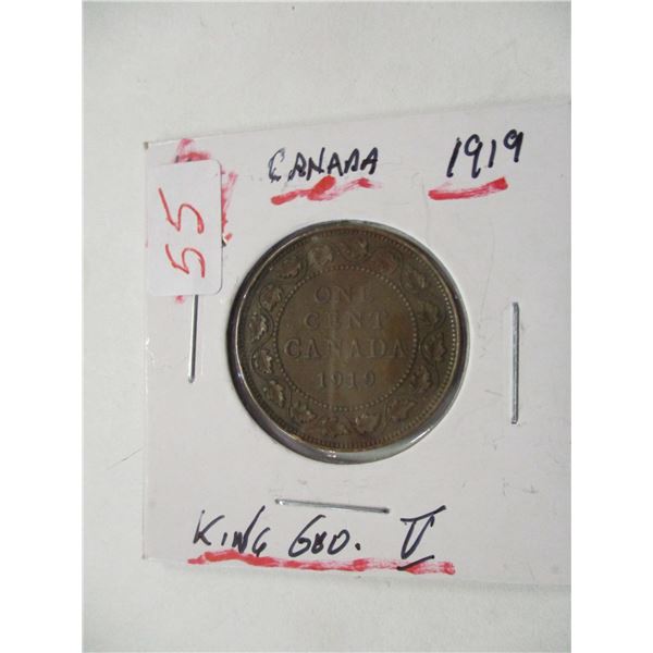 1919 KING GEORGE V CANADA LARGE PENNY