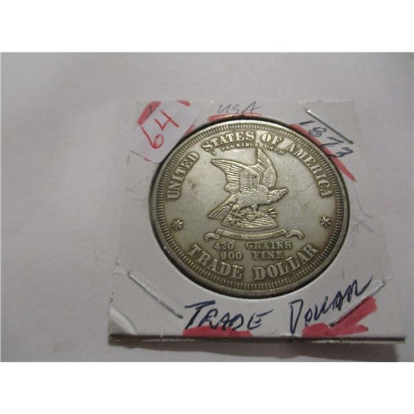 1873 USA TRADE DOLLAR