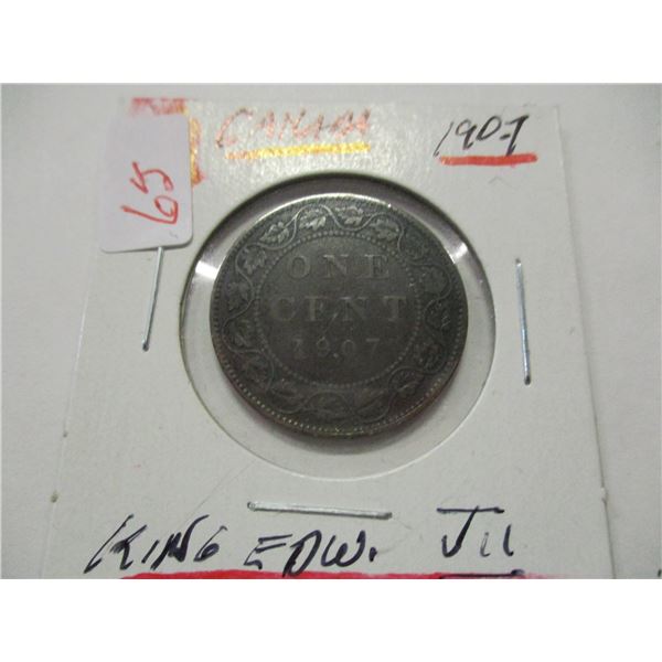 1907 KING EDWARD VII CANADA LARGE PENNY