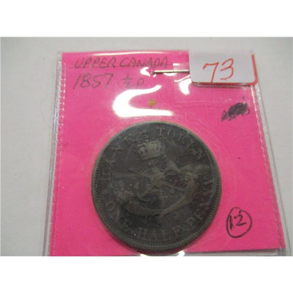 1857 UPPER CANADA PENNY TOKEN