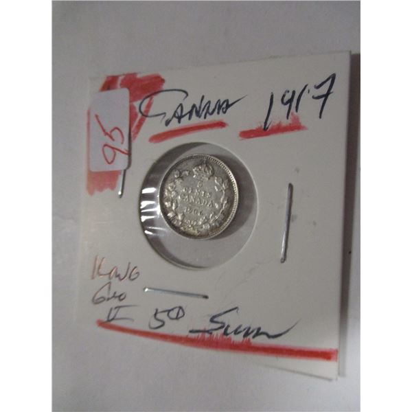 1906 KING EDWARD VII CANADA SILVER FIVE CENT