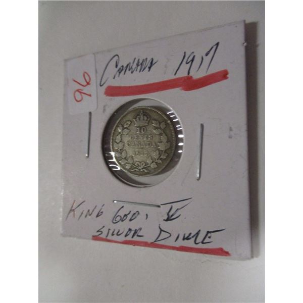 1917 KING GEORGE VI CANADA SILVER DIME