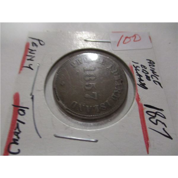 1857 PRINCE EDWARD ISLAND CANADA PENNY TOKEN