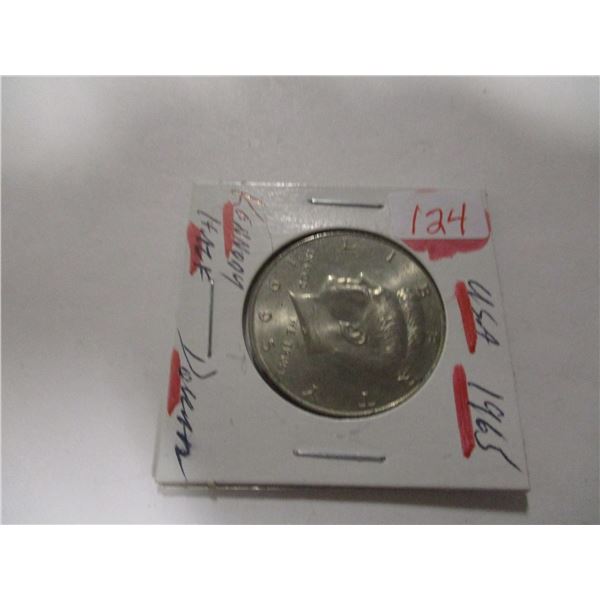 1965 UNCIRCULATED KENNEDY USA HALF DOLLAR