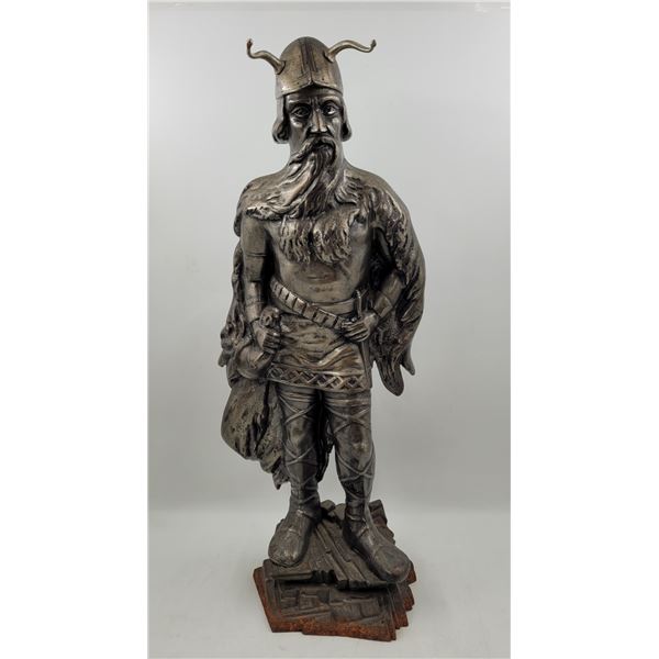 24" Metal Viking Warrior Sculpture