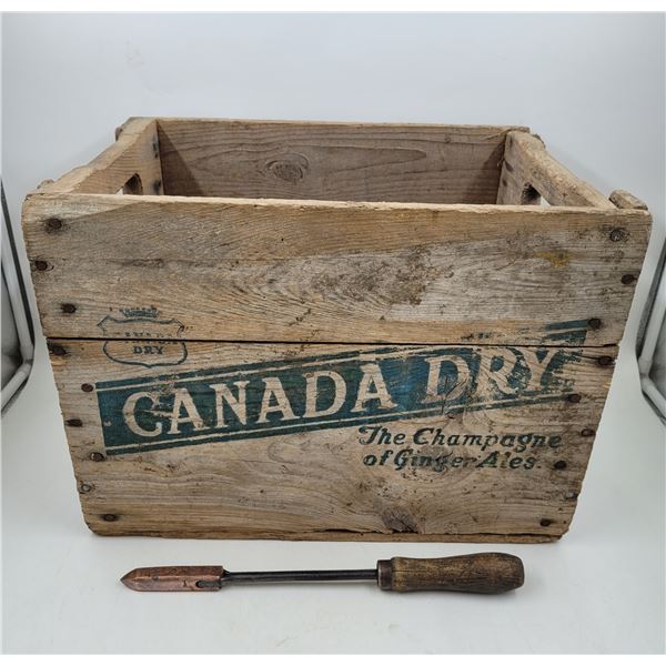 VTG Canada Dry Ginger Ale Wooden Crate