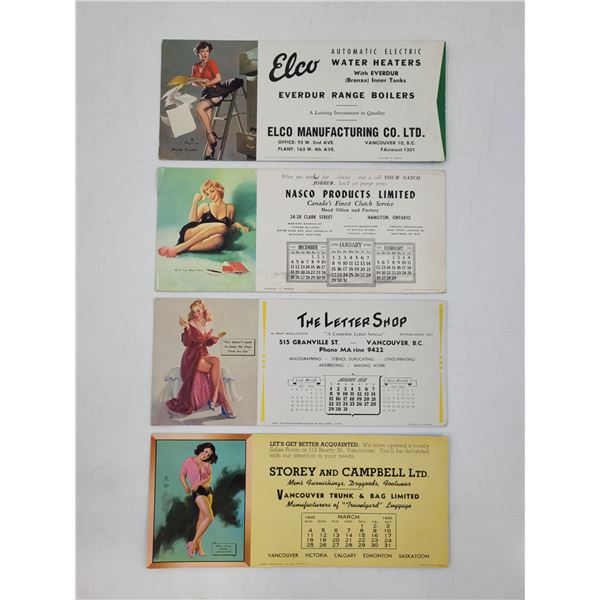 Lot of Pin-Up Girl Advertising Blotter Cards