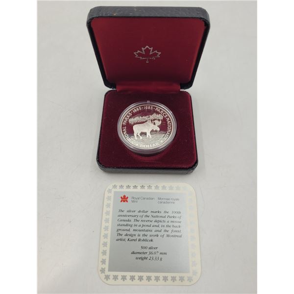 Royal Canadian Mint National Parks 500 Silver Dollar