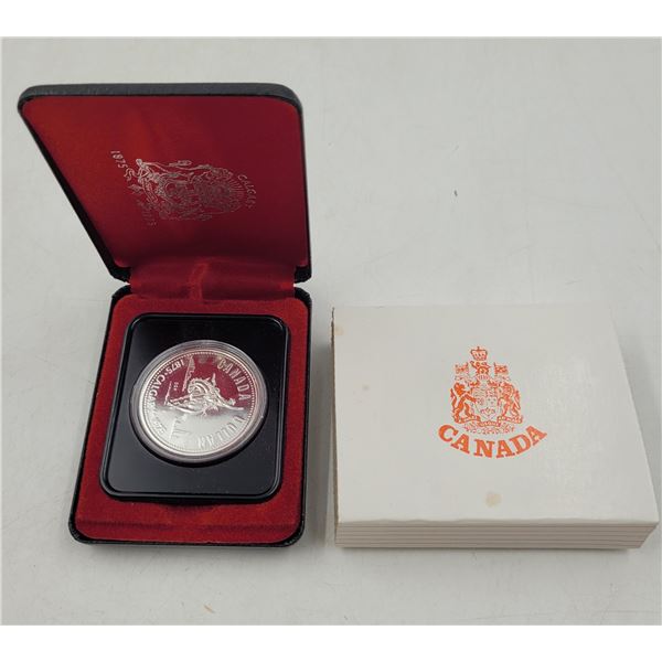 1975 Canadian 50% Silver Dollar Commemorating 100th Anniversary of Calgary