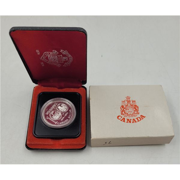 1974 Canadian 50% Silver Dollar 100th Anniversary of Winnipeg Coin
