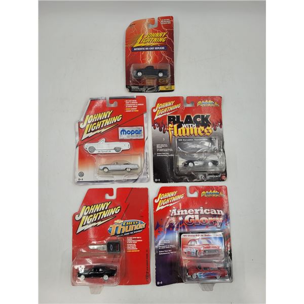 5 Sealed Die-cast Johnny Lightning Vehicles