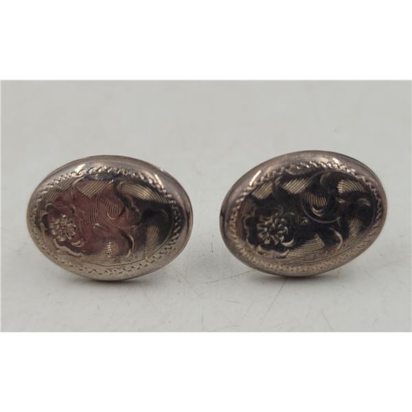 Pair of Sterling Silver Screwback Earrings
