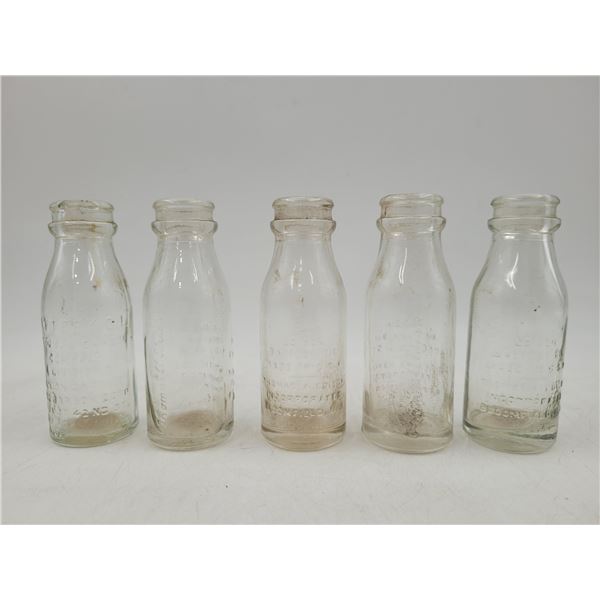 Set of 5 Glass Battery Oil Bottles