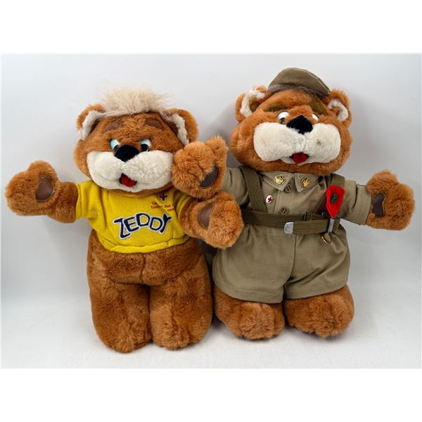 VTG Zellers Teddybears Canadian Red Cross Zeddy & Military Zeddy