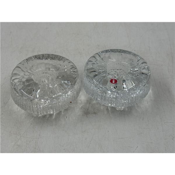 Boxed set of 2 Glass Candleholders Littala Ultima Thule Made in Finland