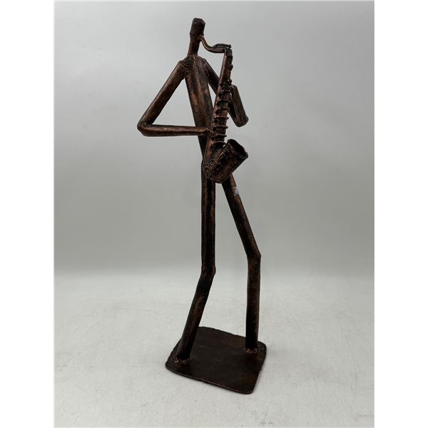 MCM Metal Saxophone Player Figurine