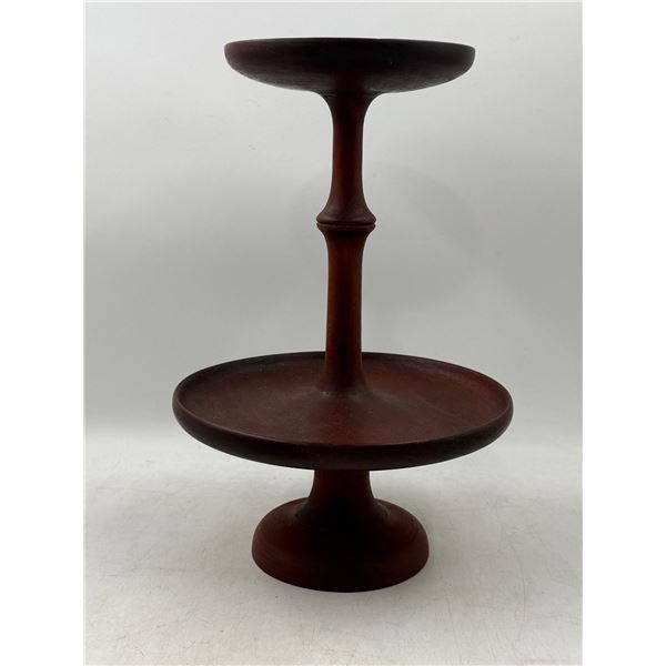Two-Tiered Wooden Stand