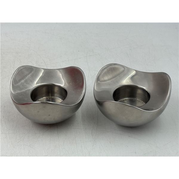George Jensen Bloom Tealight Holders Made in Denmark