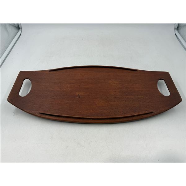 1960s Dansk Designs Staved Teak Serving Tray Made in Denmark