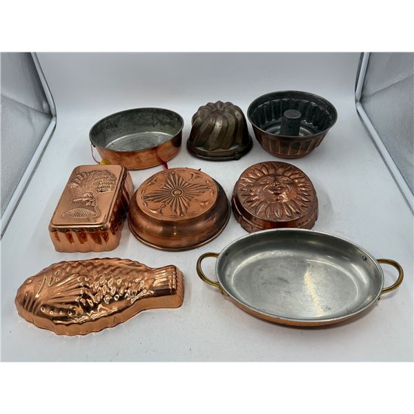 Lot of Assorted VTG Copper Moulds