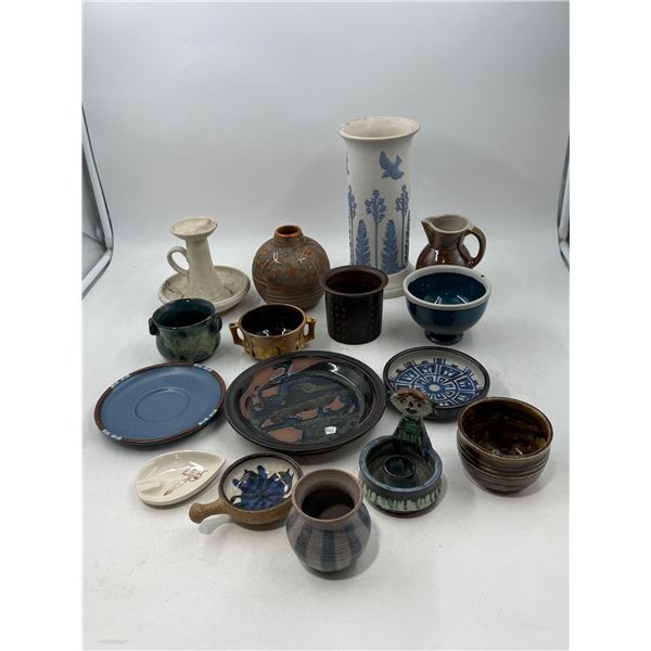 Lot of Mid-Century Pottery w/ Bowls, Plates, & More