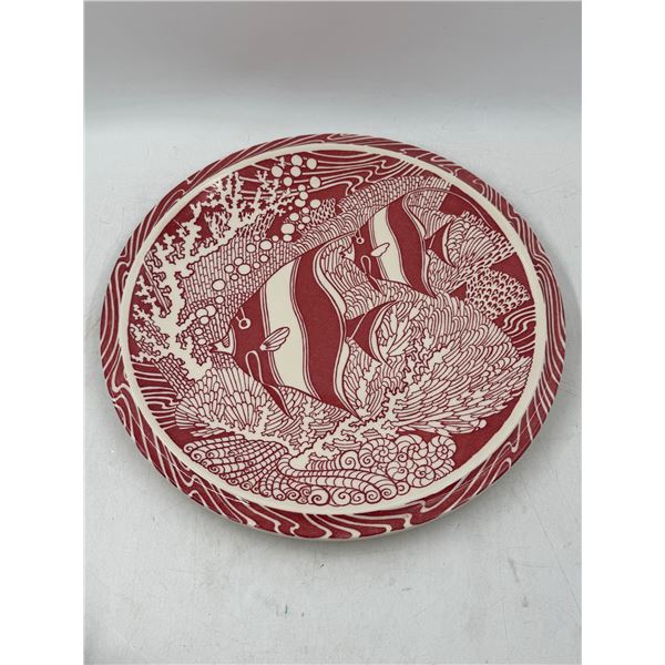 Vernon Kilns "Coral Reef" Plate Designed by Don Blanding Made in USA