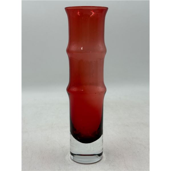 Swedish Red Glass Vase