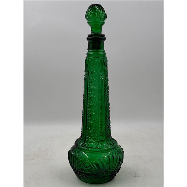 VTG Emerald Green Glass Decanter