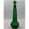 Image 1 : VTG Emerald Green Glass Decanter