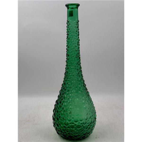 VTG Emerald Green Bubble/Hobnail Vase