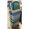 Image 2 : 10 Rubbermaid Storage Bins and 10 Lids
