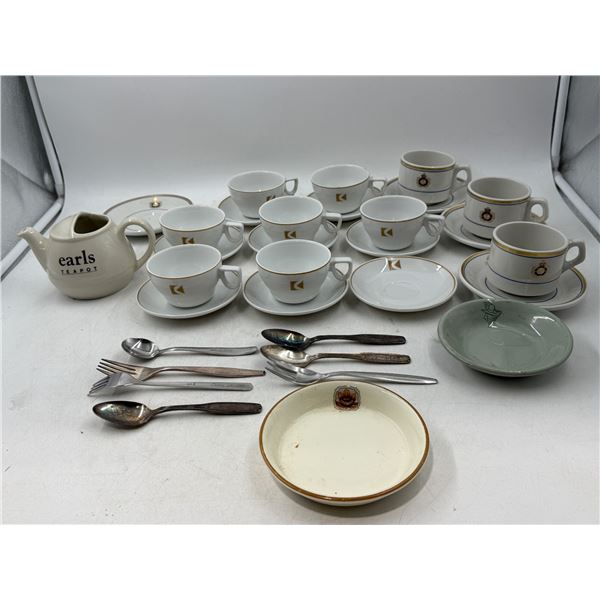Airline & Hotel Dishes w/ CP Air Mugs, Hotel Vancouver, & More