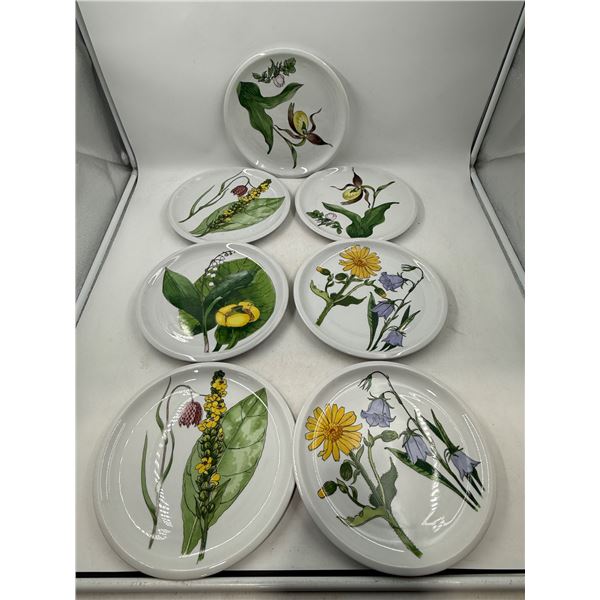 Lot of Floral IKEA Plates Made in Portugal by Spal