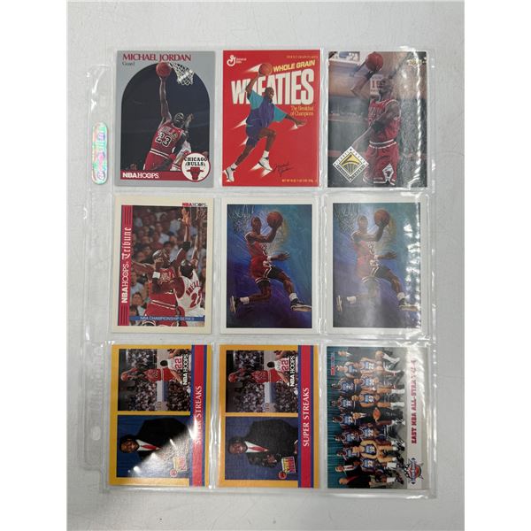 Sheet of Michael Jordan Basketball Cards