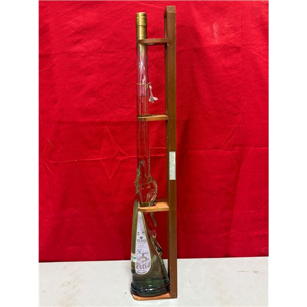 Gun Shaped 1.5L Sealed Hyos de Villa Tequila Bottle w/Stand