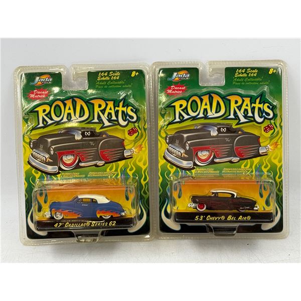 Sealed Jada Toys Road Rats 47' Cadillac Series 62 & 53' Chevy Bel Air