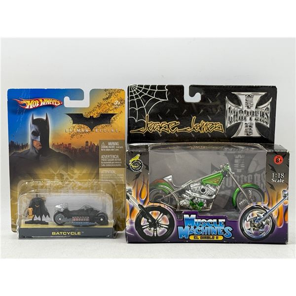 Sealed Hot Wheels Batcycle & WestCoast Choppers Jesse James Muscle Machines El Diablo II