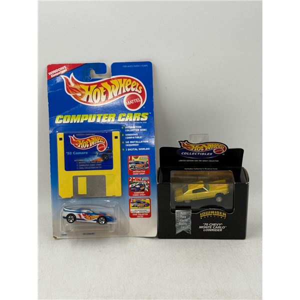 Sealed Hot Wheels Computer Cars 93' Camaro & Limited Edition 70' Chevy Monte Carlo Lowride
