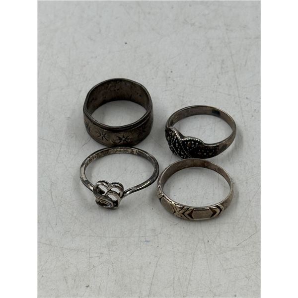 Lot of Sterling Silver Rings
