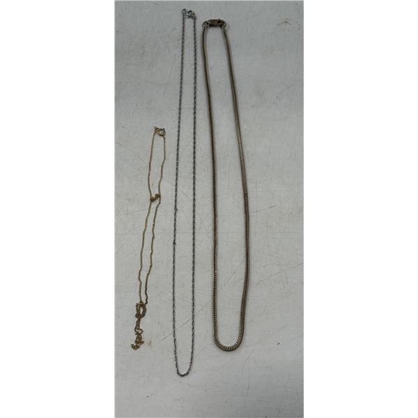 Lot of Sterling Silver Chain Necklaces