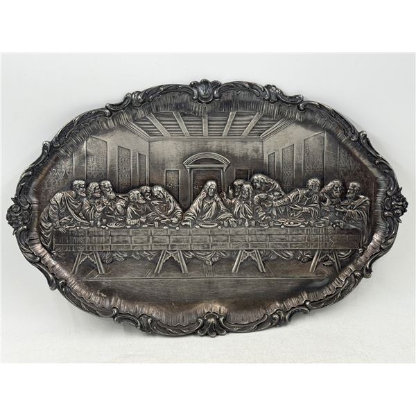 VTG Pewter Last Supper Platter