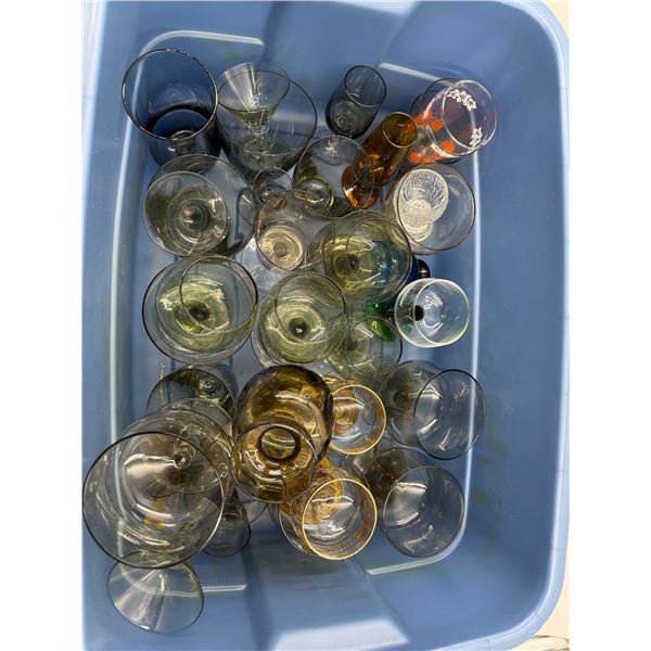 Lot of VTG Colored Glasses