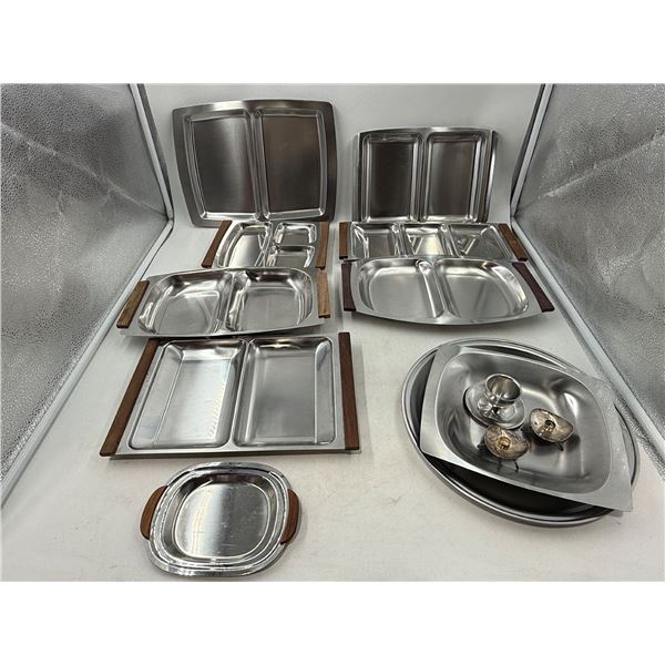 Lot of Stainless Steel Denmark Serving Ware