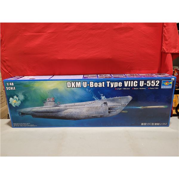 Unbuilt Trumpeter 1/48 Scale DKM U-Boat Type VIIC U-552 Model Kit