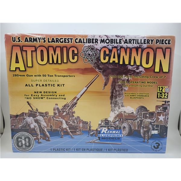 Sealed Renwal Blueprint Models 1:32 Scale Atomic Cannon Model Kit