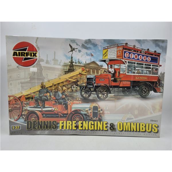 Unbuilt Airfix 1:32 Scale Dennis Fire Engine & Omnibus Model Kit