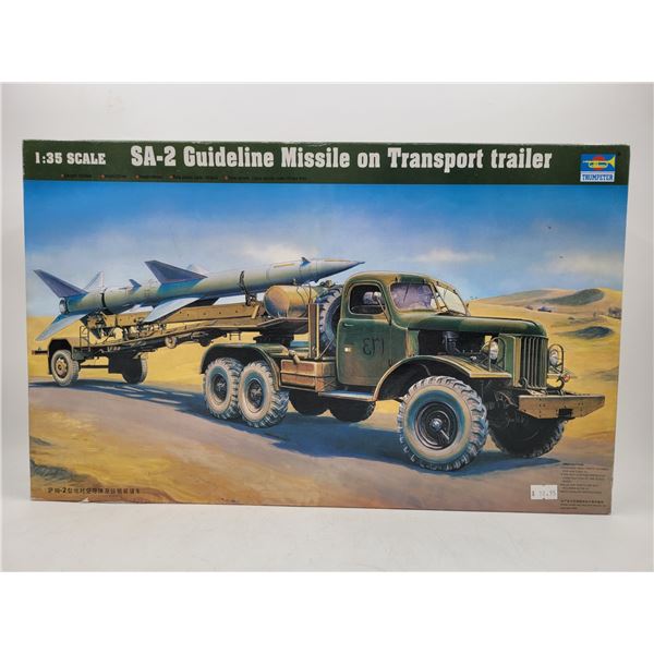 Unbuilt Trumpeter SA-2 Guideline Missile on Transport Trailer 1:35 Scale